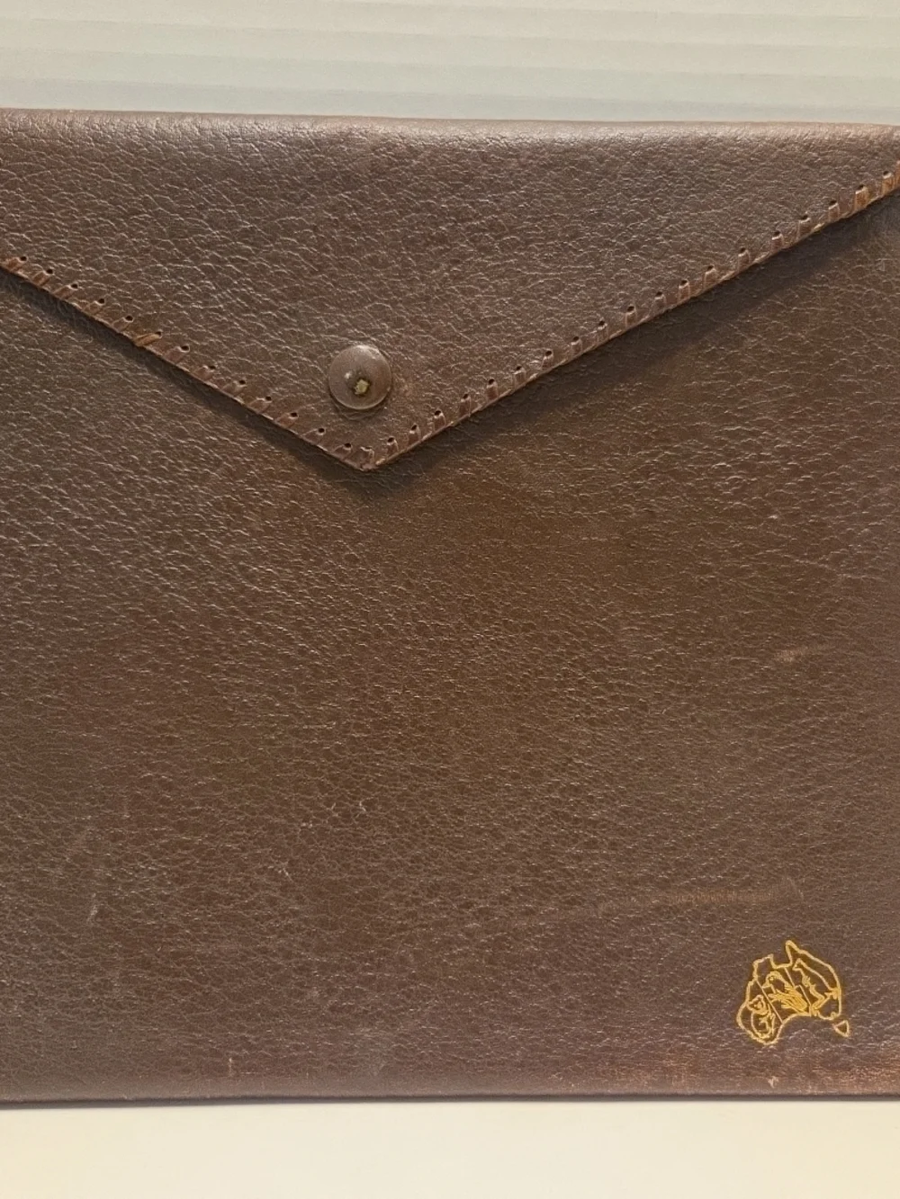 Vintage Leather Document Holder /folder / portfolio
